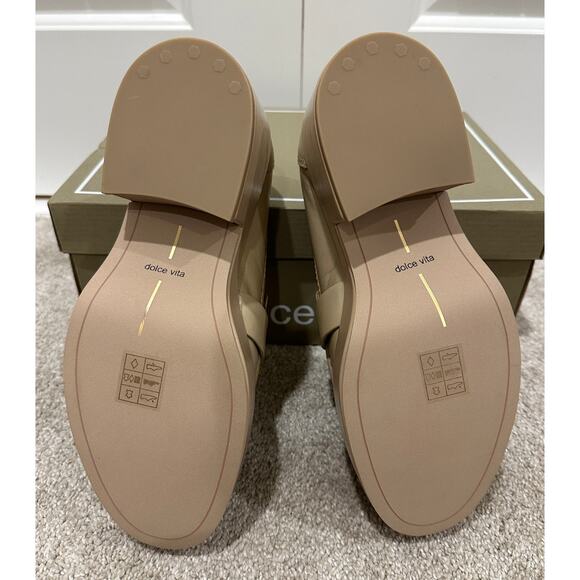 Women's Tan Loafers with Buckle Detail - Picture 9 of 12